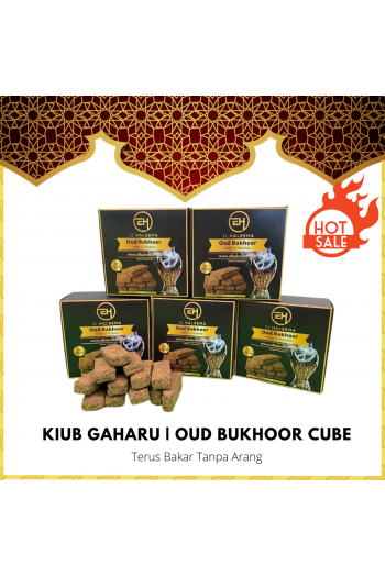 Kiub Gaharu Terus Bakar Tanpa Arang/ Oud Bukhoor Cube - 10pcs + 2pcs Free