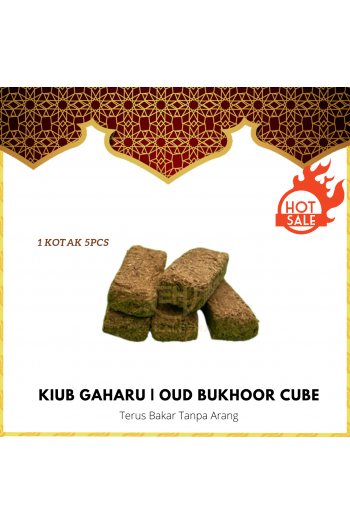 Kiub Gaharu Terus Bakar Tanpa Arang/ Oud Bukhoor Cube - 5pcs